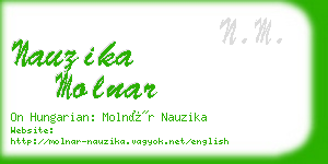 nauzika molnar business card